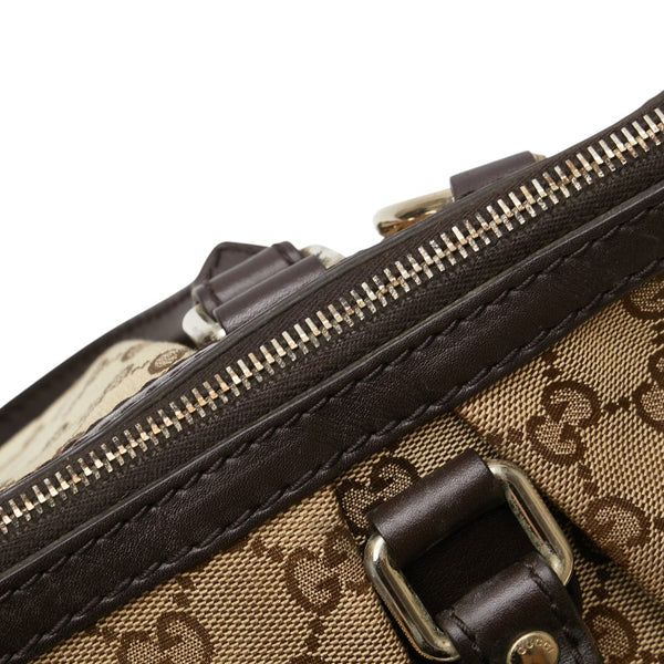 グッチ GGキャンバス スーキー ハンドバッグ ショルダーバッグ 2WAY 247902 ベージュ ブラウン キャンバス レザー レディース GUCCI 【中古】