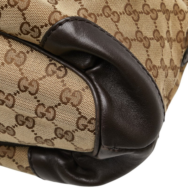 グッチ GGキャンバス スーキー ハンドバッグ ショルダーバッグ 2WAY 247902 ベージュ ブラウン キャンバス レザー レディース GUCCI 【中古】