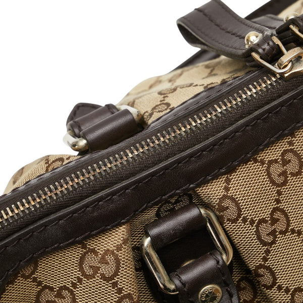 グッチ GGキャンバス スーキー ハンドバッグ ショルダーバッグ 2WAY 247902 ベージュ ブラウン キャンバス レザー レディース GUCCI 【中古】