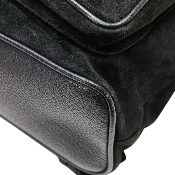 グッチ バンブー リュック バックパック 003 58 ブラック スウェード レザー レディース GUCCI 【中古】