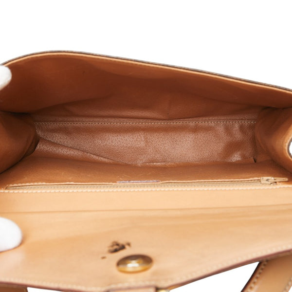 セリーヌ マカダム ハンドバッグ ブラウン PVC レザー レディース CELINE 【中古】