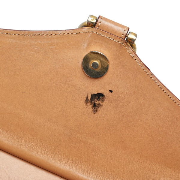 セリーヌ マカダム ハンドバッグ ブラウン PVC レザー レディース CELINE 【中古】