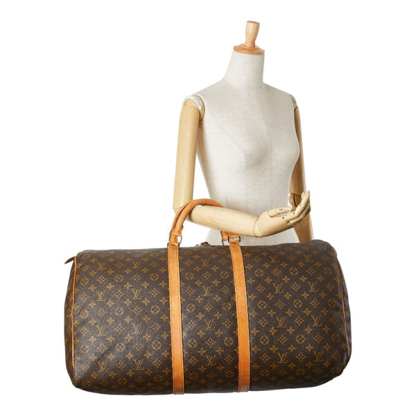 ルイ ヴィトン モノグラム キーポル60 ボストンバッグ トラベルバッグ M41422 ブラウン PVC レザー レディース LOUIS VUITTON 【中古】