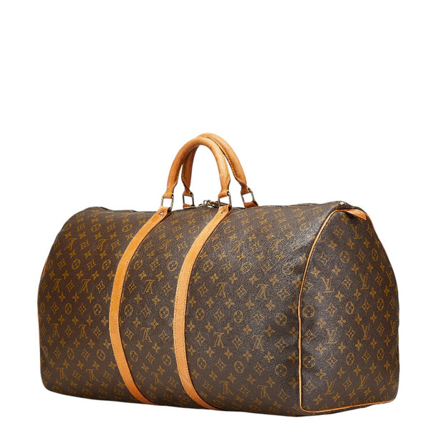 ルイ ヴィトン モノグラム キーポル60 ボストンバッグ トラベルバッグ M41422 ブラウン PVC レザー レディース LOUIS VUITTON 【中古】