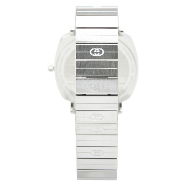 グッチ グリップ 腕時計 157.4 クオーツ ホワイト文字盤 ステンレススチール レディース GUCCI 【中古】