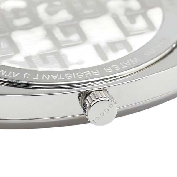 グッチ グリップ 腕時計 157.4 クオーツ ホワイト文字盤 ステンレススチール レディース GUCCI 【中古】