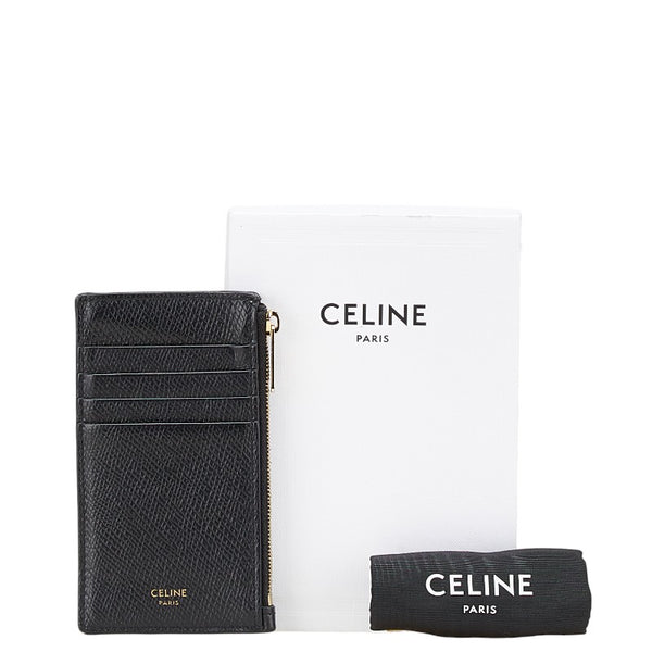 セリーヌ コインケース カードケース ブラック レザー  CELINE 【中古】