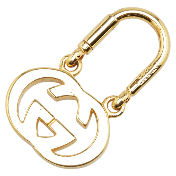 グッチ インターロッキングG チャーム キーホルダー ゴールド メッキ レディース GUCCI 【中古】