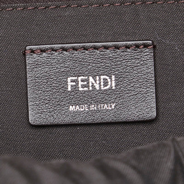 フェンディ スタッズ チェーン リュック バックパック 8BZ038 レッド レザー レディース FENDI 【中古】
