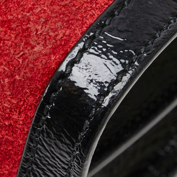 グッチ オフィディア 斜め掛け チェーン ショルダーバッグ 503876 レッド ブラック ネイビー レザー スエード レディース GUCCI 【中古】