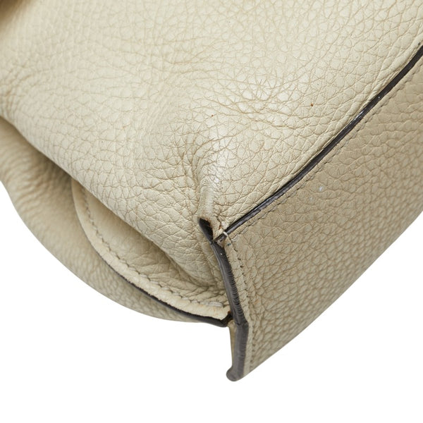 グッチ バンブー デイリー ハンドバッグ ショルダーバッグ 2WAY 370331 ホワイト レザー レディース GUCCI 【中古】