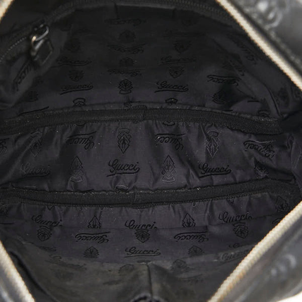 グッチ GGインプリメ 斜め掛け ショルダーバッグ 201448 ブラック レザー メンズ GUCCI 【中古】