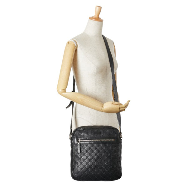 グッチ GGインプリメ 斜め掛け ショルダーバッグ 201448 ブラック レザー メンズ GUCCI 【中古】