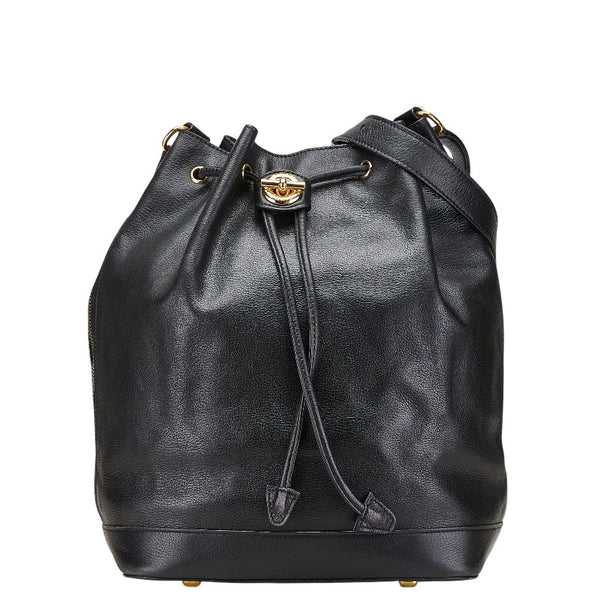 セリーヌ ショルダーバッグ ブラック レザー レディース CELINE 【中古】