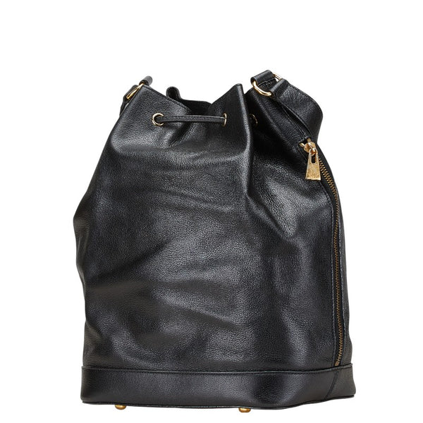 セリーヌ ショルダーバッグ ブラック レザー レディース CELINE 【中古】