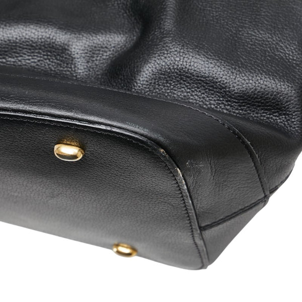 セリーヌ ショルダーバッグ ブラック レザー レディース CELINE 【中古】