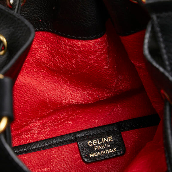 セリーヌ ショルダーバッグ ブラック レザー レディース CELINE 【中古】