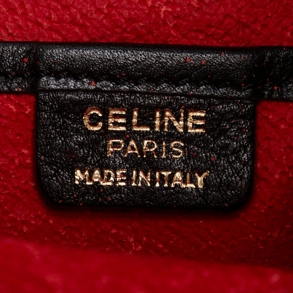 セリーヌ ショルダーバッグ ブラック レザー レディース CELINE 【中古】