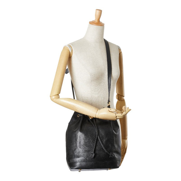 セリーヌ ショルダーバッグ ブラック レザー レディース CELINE 【中古】