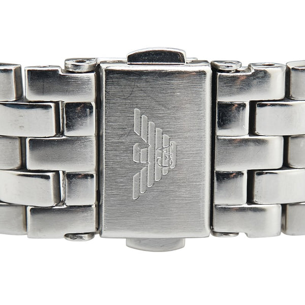 アルマーニ 腕時計 クオーツ ブラック文字盤 ステンレススチール レディース ARMANI 【中古】