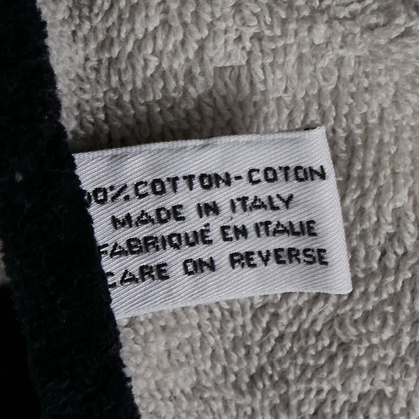 シャネル ココマーク クローバー 四つ葉 モチーフ ビーチタオル タオルケット ホワイト ブラック コットン レディース CHANEL 【中古】