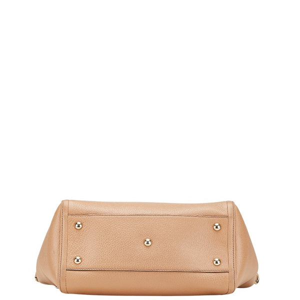 グッチ ソーホー タッセル ハンドバッグ ショルダーバッグ 2WAY 369176 ベージュ レザー レディース GUCCI 【中古】