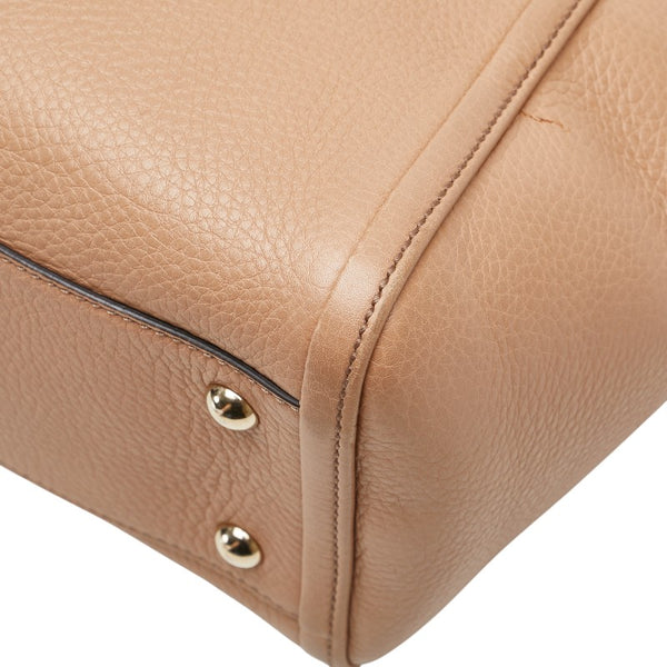 グッチ ソーホー タッセル ハンドバッグ ショルダーバッグ 2WAY 369176 ベージュ レザー レディース GUCCI 【中古】