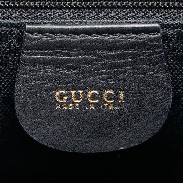 グッチ バンブー ミニ リュック バックパック 003 2058 0030 ブラック ブラウン レザー レディース GUCCI 【中古】
