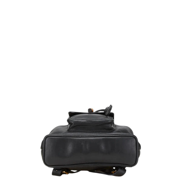 グッチ バンブー ミニ リュック バックパック 003 2058 0030 ブラック ブラウン レザー レディース GUCCI 【中古】