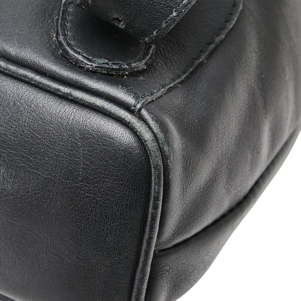 グッチ バンブー ミニ リュック バックパック 003 2058 0030 ブラック ブラウン レザー レディース GUCCI 【中古】