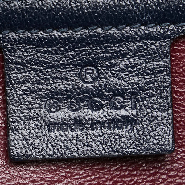 グッチ ホースビット1955 トートバッグ 623694 ベージュ ネイビー キャンバス レザー レディース GUCCI 【中古】