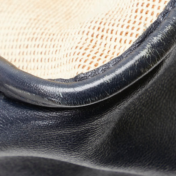 グッチ ホースビット1955 トートバッグ 623694 ベージュ ネイビー キャンバス レザー レディース GUCCI 【中古】