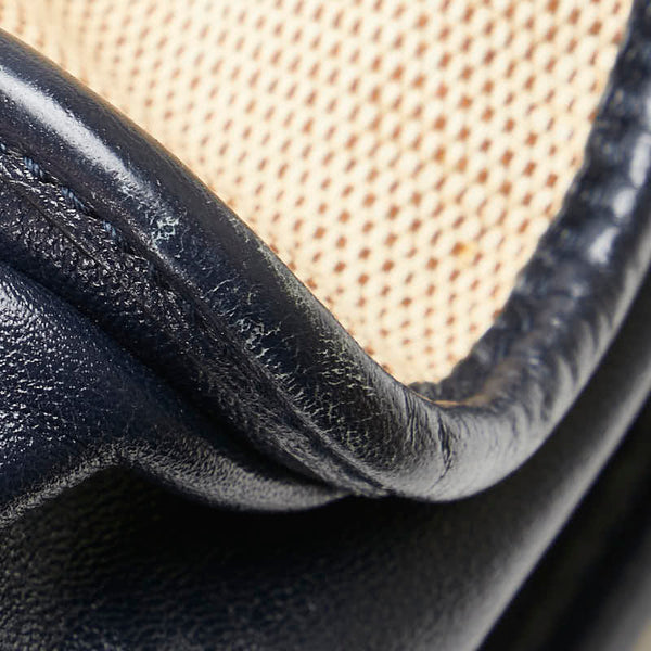 グッチ ホースビット1955 トートバッグ 623694 ベージュ ネイビー キャンバス レザー レディース GUCCI 【中古】