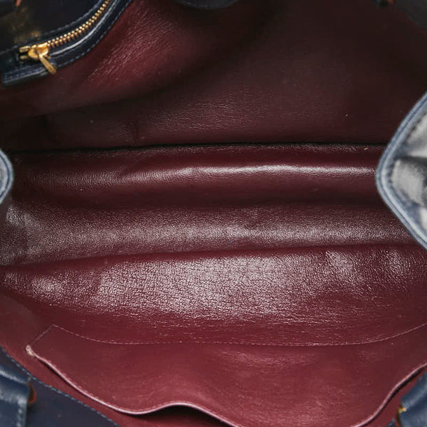 グッチ ホースビット1955 トートバッグ 623694 ベージュ ネイビー キャンバス レザー レディース GUCCI 【中古】