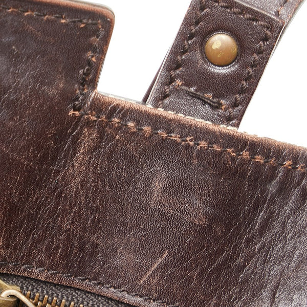 グッチ GGキャンバス トートバッグ 106251 ベージュ ブラウン キャンバス レザー レディース GUCCI 【中古】