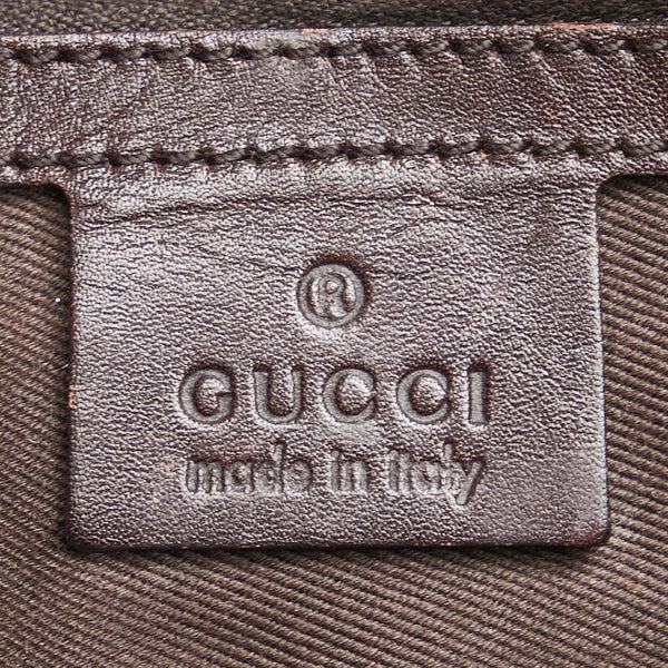 グッチ GGキャンバス トートバッグ 106251 ベージュ ブラウン キャンバス レザー レディース GUCCI 【中古】