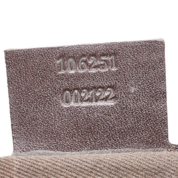 グッチ GGキャンバス トートバッグ 106251 ベージュ ブラウン キャンバス レザー レディース GUCCI 【中古】