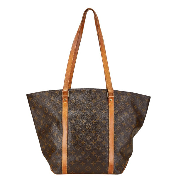 ルイ ヴィトン モノグラム サックショッピング トートバッグ ショルダーバッグ M51108 ブラウン PVC レザー レディース LOUIS VUITTON 【中古】