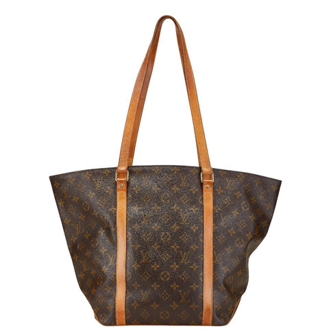 ルイ ヴィトン モノグラム サックショッピング トートバッグ ショルダーバッグ M51108 ブラウン PVC レザー レディース LOUIS VUITTON 【中古】