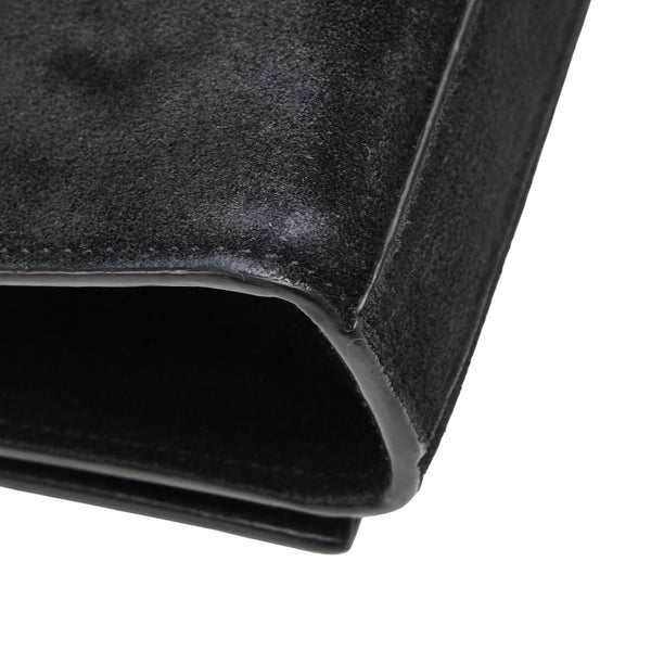 サンローラン ケイト YSL タッセル 斜め掛け チェーン ショルダーバッグ ブラック スウェード レディース SAINT LAURENT 【中古】