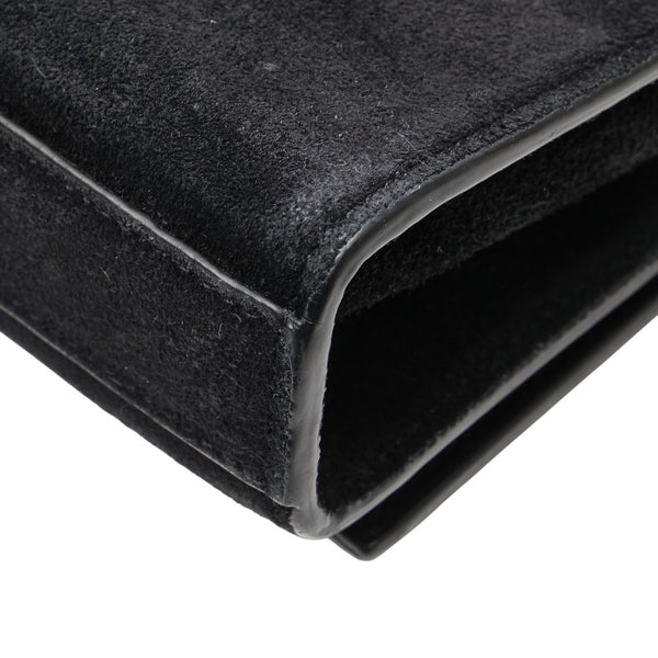 サンローラン ケイト YSL タッセル 斜め掛け チェーン ショルダーバッグ ブラック スウェード レディース SAINT LAURENT 【中古】