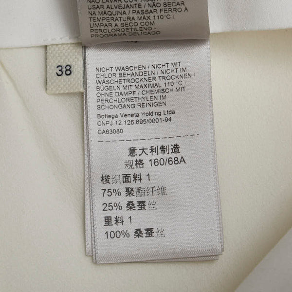ボッテガヴェネタ スカート サイズ：38 ホワイト ポリエステル シルク レディース BOTTEGAVENETA 【中古】
