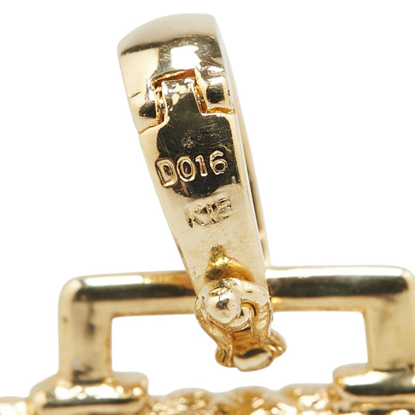 K18YG イエローゴールド ダイヤ0.16ct バッグ モチーフ ペンダントトップ レディース 【中古】