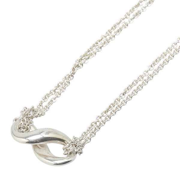 ティファニー インフィニティ ネックレス ダブルチェーン SV925 シルバー レディース TIFFANY&Co. 【中古】