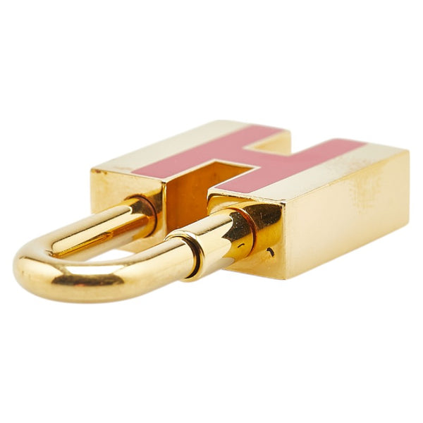 エルメス Hモチーフ カデナ 南京錠 ゴールド レッド メッキ レディース HERMES 【中古】
