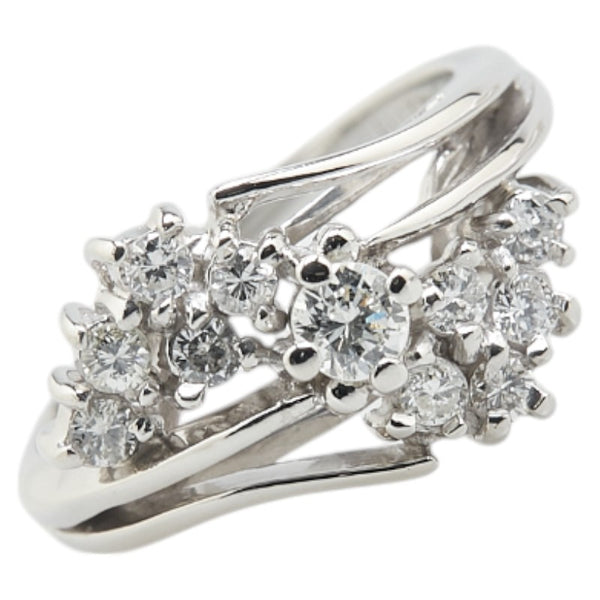 Pt900 プラチナ ダイヤ0.13ct ダイヤ0.29ct リング 指輪 レディース 9号 【中古】