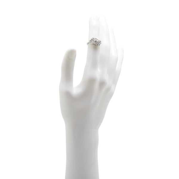 Pt900 プラチナ ダイヤ0.13ct ダイヤ0.29ct リング 指輪 レディース 9号 【中古】