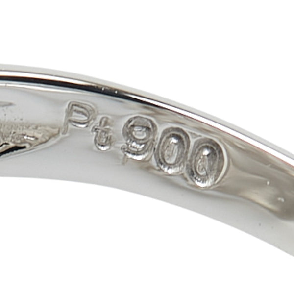 Pt900 プラチナ ダイヤ0.51ct 花 フラワー モチーフ リング 指輪 レディース 13号 【中古】