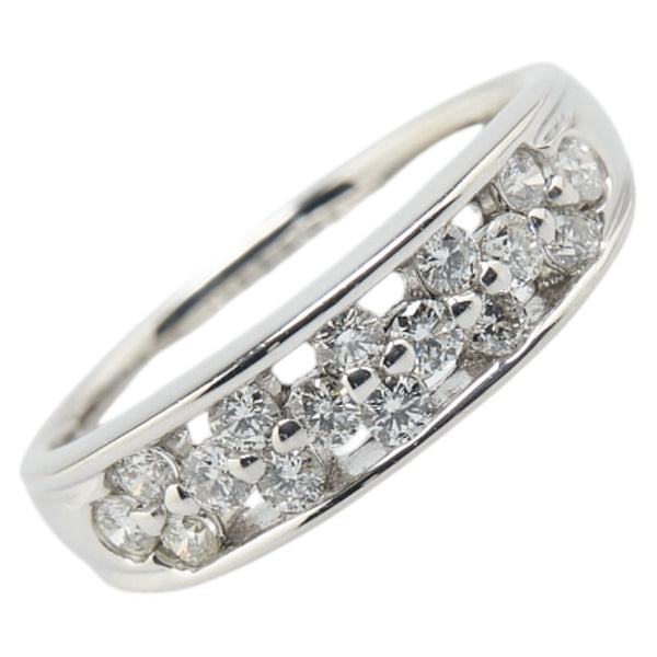 K18WG ホワイトゴールド ダイヤ0.50ct リング 指輪 レディース 12号 【中古】