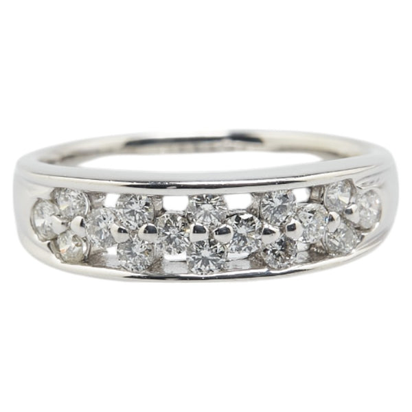 K18WG ホワイトゴールド ダイヤ0.50ct リング 指輪 レディース 12号 【中古】